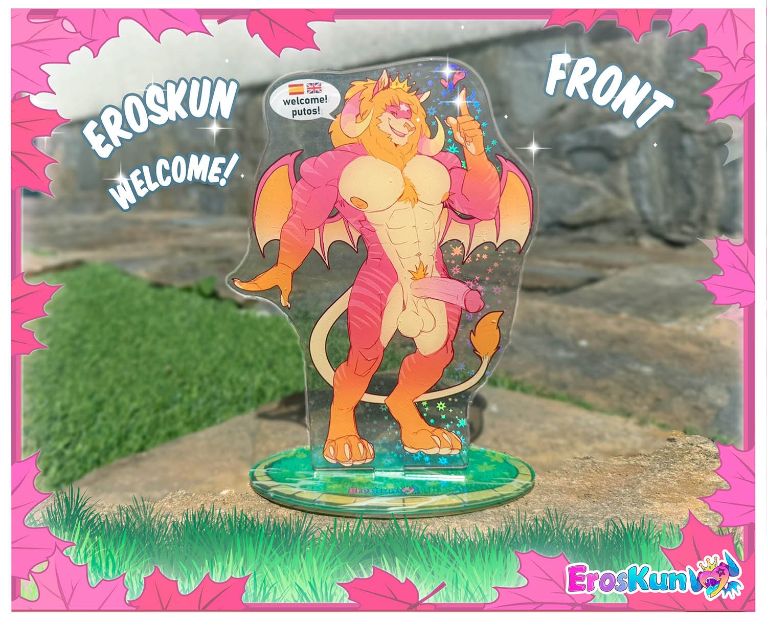 Standees de metacrilato ilustración digital Eroskun welcome